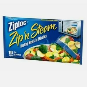Ziploc Zip N Steam Cooking Microwave 10Bags